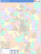 Front Range Metro Area Digital Map Color Cast Style